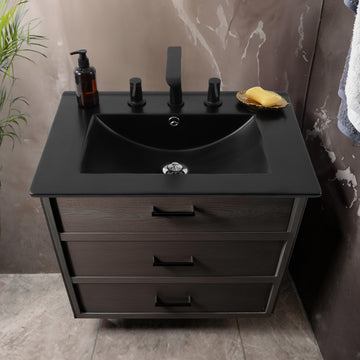 Ancillary 3-Hole 20 in. W x 18.25 in. D Classic Contemporary Rectangular Ceramic Single Sink Basin Vanity Top